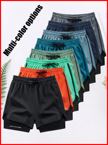 π 2-in-1 Quick-Dry Running Shorts