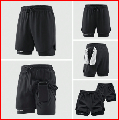🏃 2-in-1 Quick-Dry Running Shorts