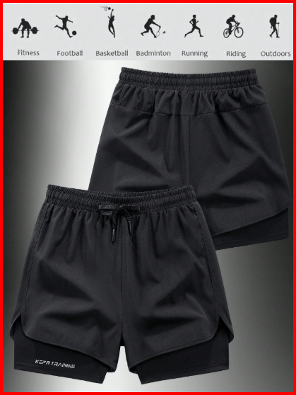 🏃 2-in-1 Quick-Dry Running Shorts