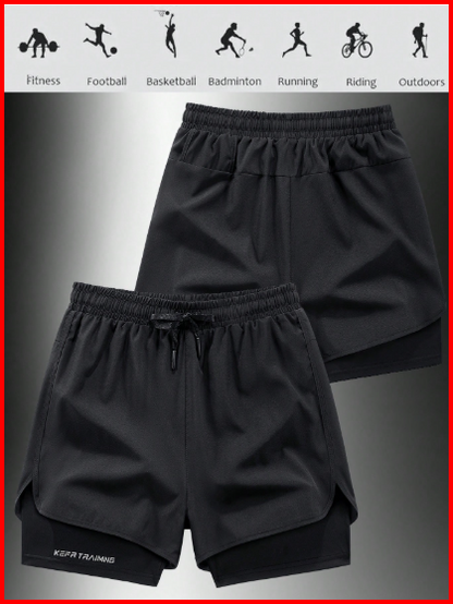 🏃 2-in-1 Quick-Dry Running Shorts