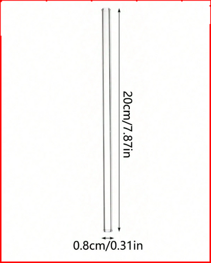 🌟 Striped "Ins Style" 600ml Glass Drinking Cup