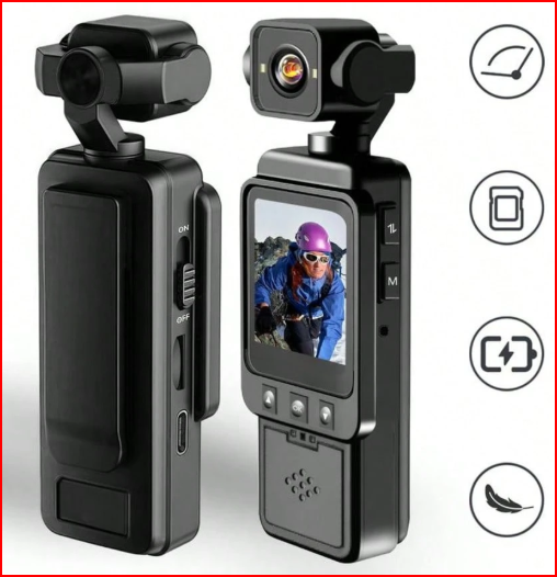 Pocket Pro 1080P Action Vlogging Camera (360° Mount)