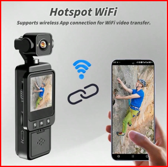 Pocket Pro 1080P Action Vlogging Camera (360° Mount)