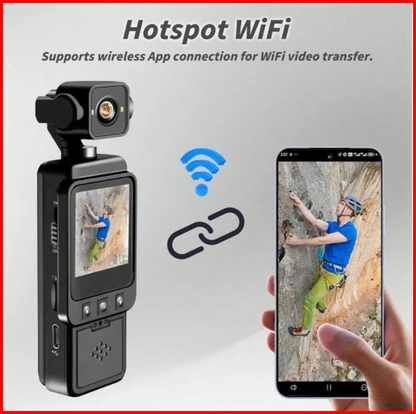 Pocket Pro 1080P Action Vlogging Camera (360° Mount)