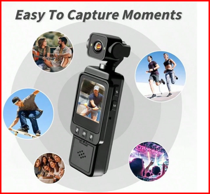 Pocket Pro 1080P Action Vlogging Camera (360° Mount)