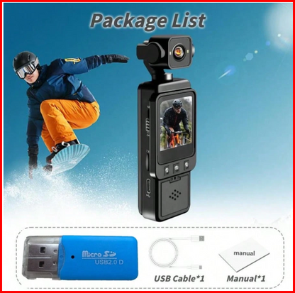 Pocket Pro 1080P Action Vlogging Camera (360° Mount)