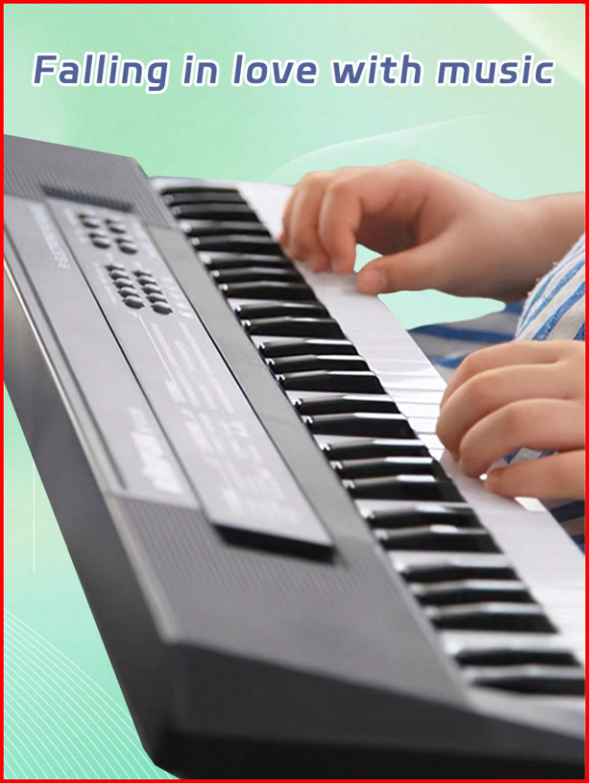54-Key Digital Beginner Piano Keyboard with Mic